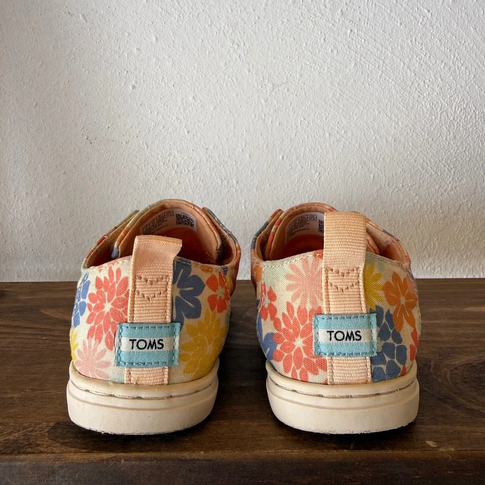 TOMS Alpargata Resident Floral Slip On Sneakers Little Kids Size 11 Canvas